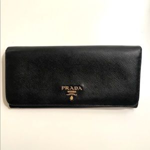 Authentic Prada Large Saffiano Leather Wallet